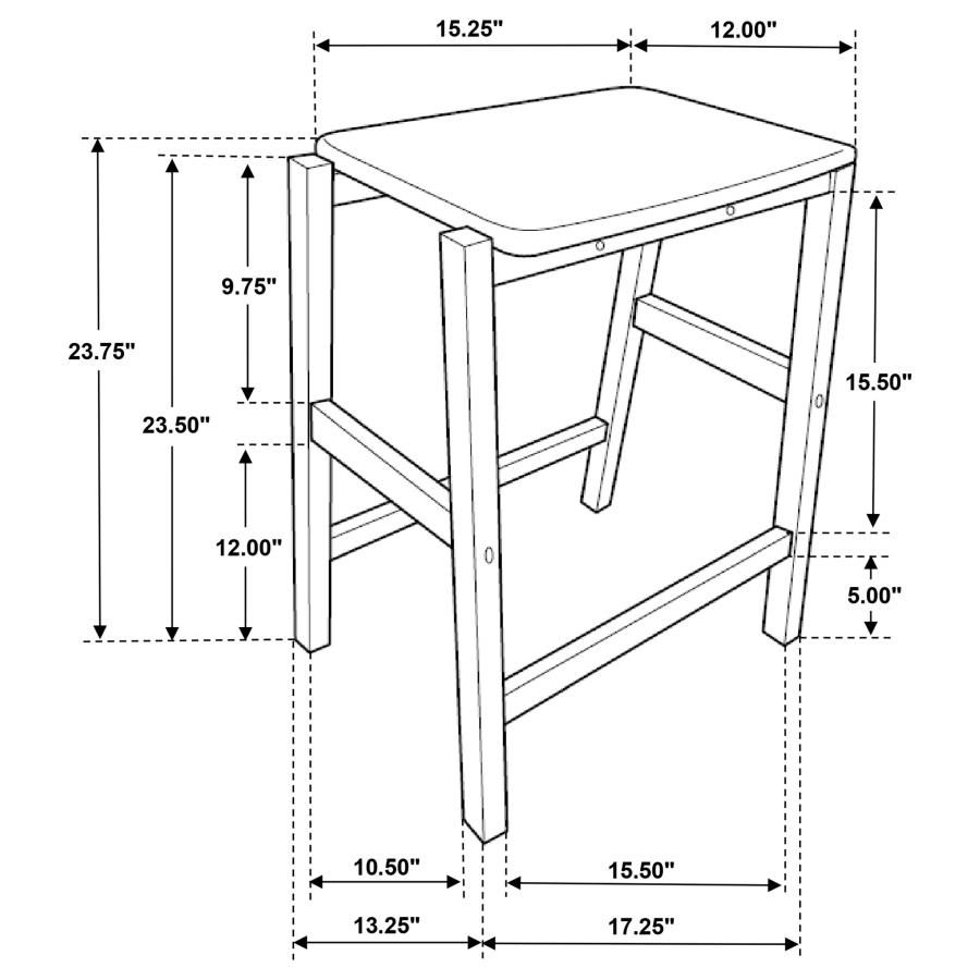 Modal Additional Images for Edgeworth 3-piece Kitchen Island Counter Table Set White