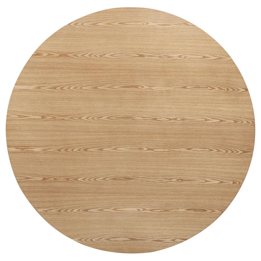 Andrews 5-piece Round Wood Dining Room Table Set Light Ash