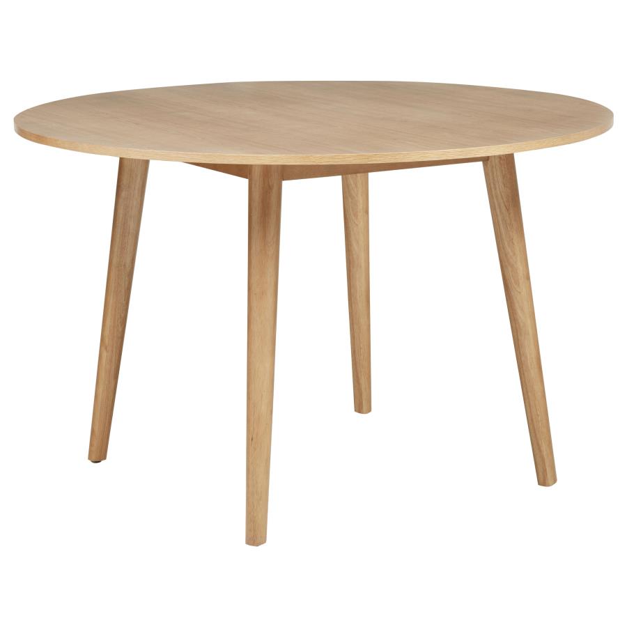 Andrews 5-piece Round Dining Table Set Light Ash and White