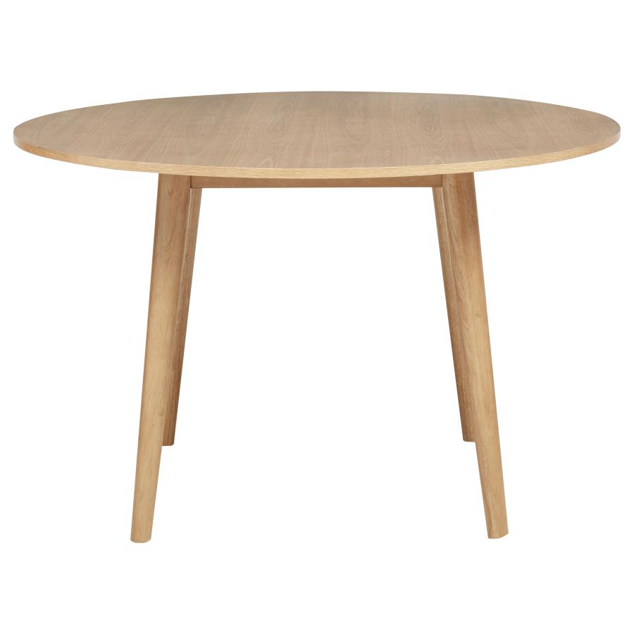 Andrews 5-piece Round Dining Table Set Light Ash and White
