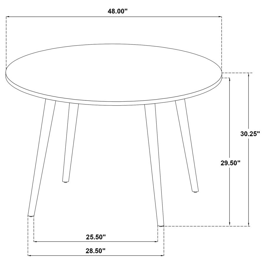 Andrews 48-inch Round Wood Dining Room Table Light Ash