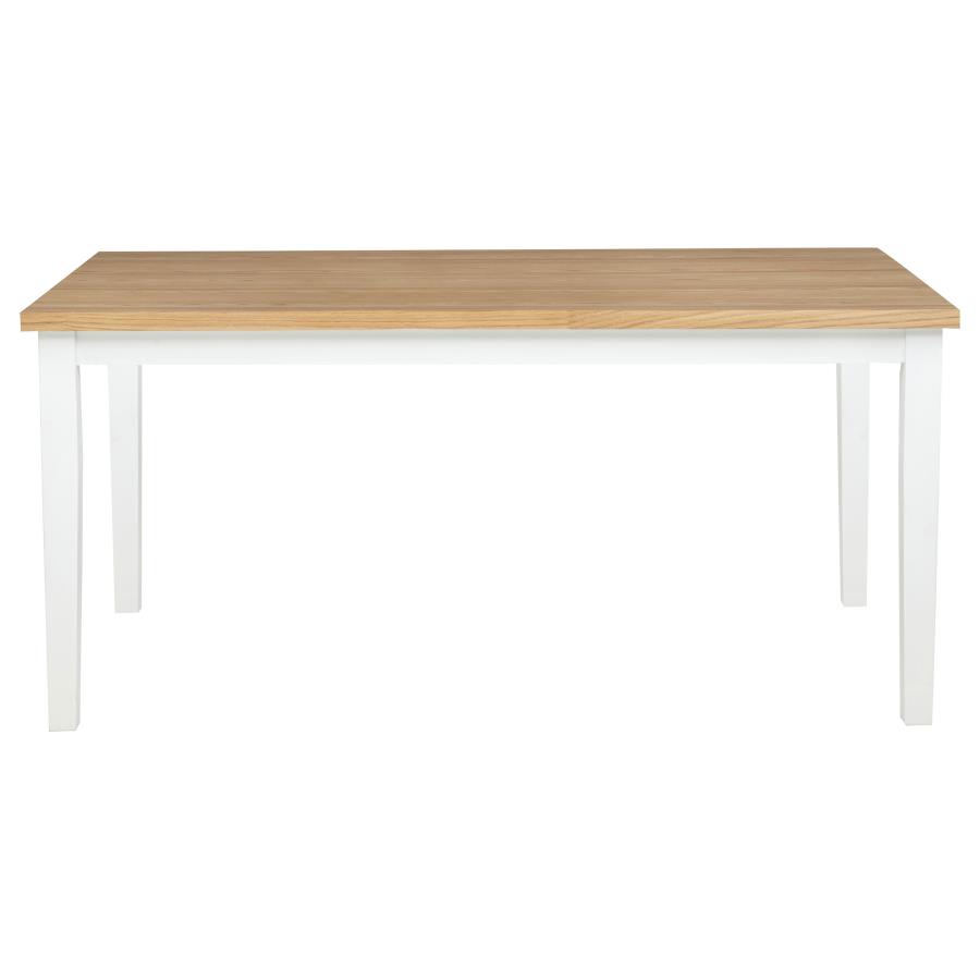 Andrews 66-inch Rectangular Dining Table Light Ash and White