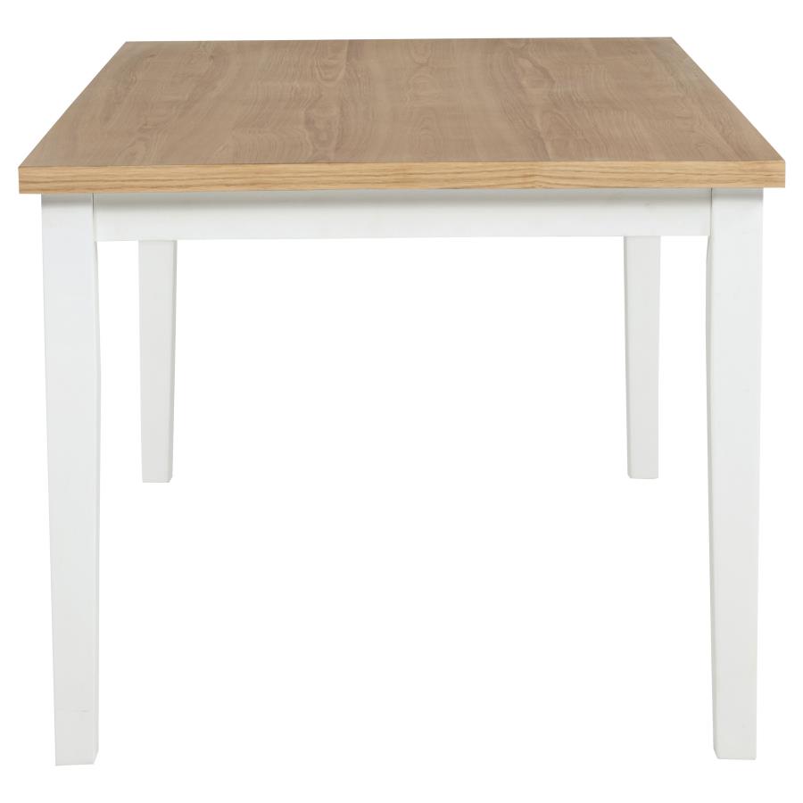 Andrews 66-inch Rectangular Dining Table Light Ash and White