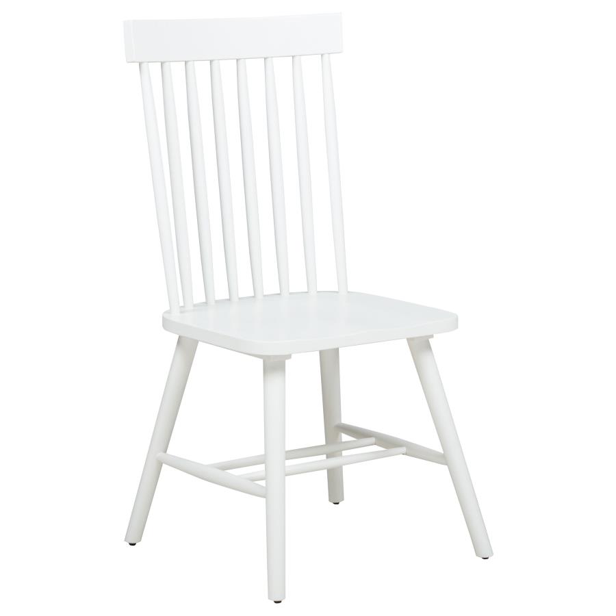 Andrews Windsor Spindle Back Dining Side Chair White (Set of 2)