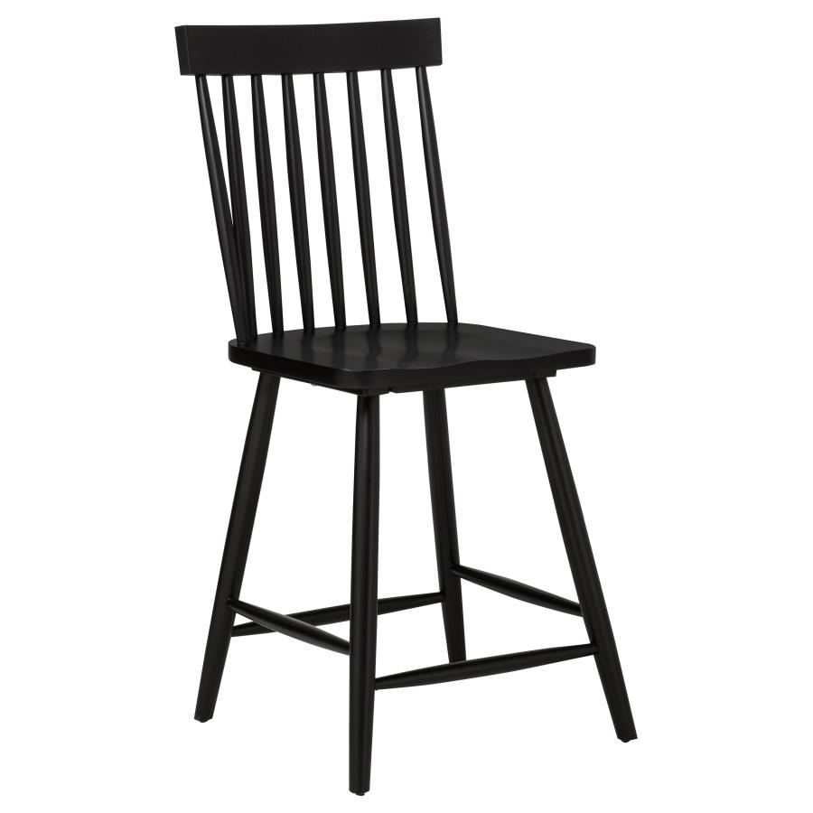 Andrews 5-piece Round Counter Dining Set Light Ash and Black