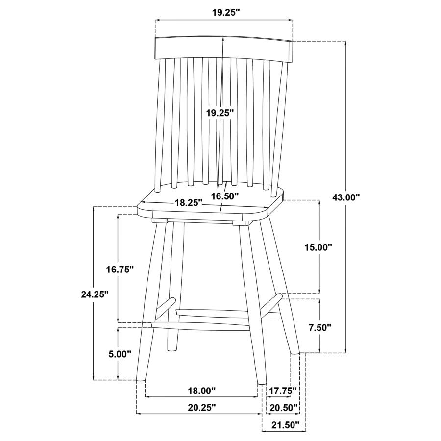 Modal Additional Images for Andrews 5-piece Round Counter Dining Set Light Ash and White