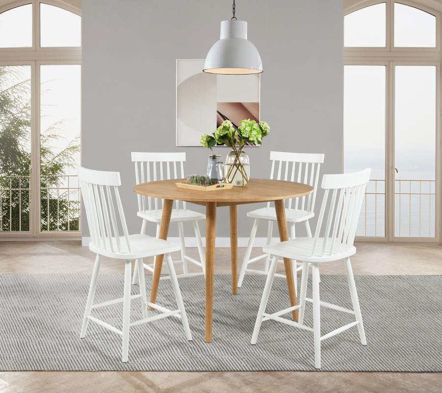 Modal Additional Images for Andrews 48-inch Round Counter Height Dining Table Light Ash