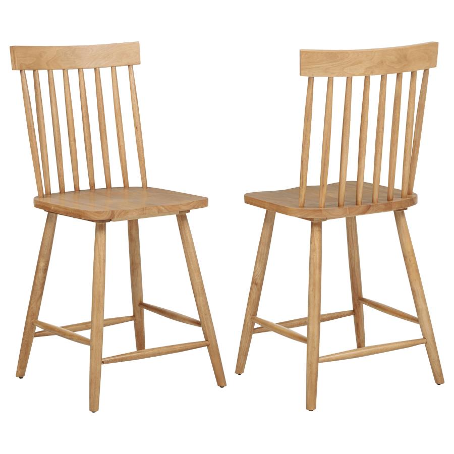 (image for) Andrews Windsor Counter Height Dining Side Chair Light Ash (Set of 2)