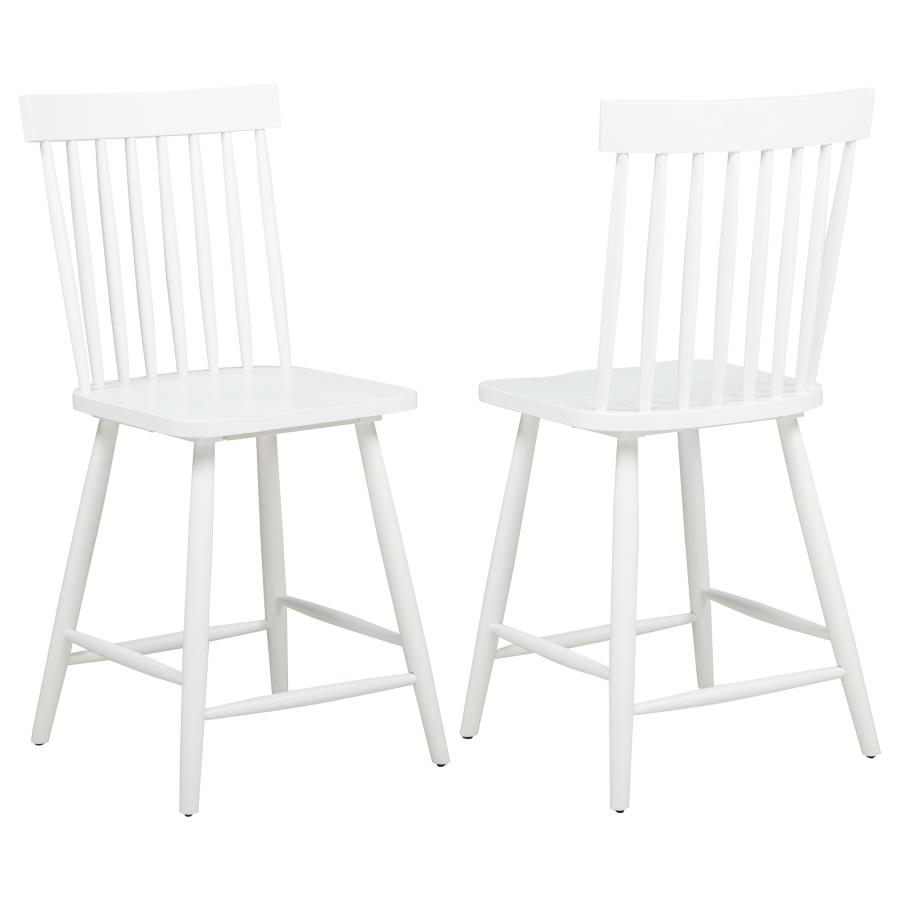 (image for) Andrews Windsor Counter Height Dining Side Chair White (Set of 2)
