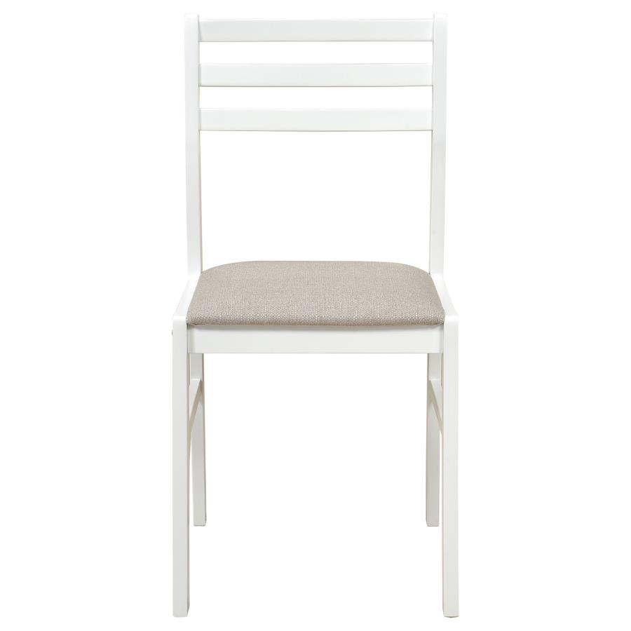 Bucknell 3-piece Round Drop Leaf Dining Table Set White