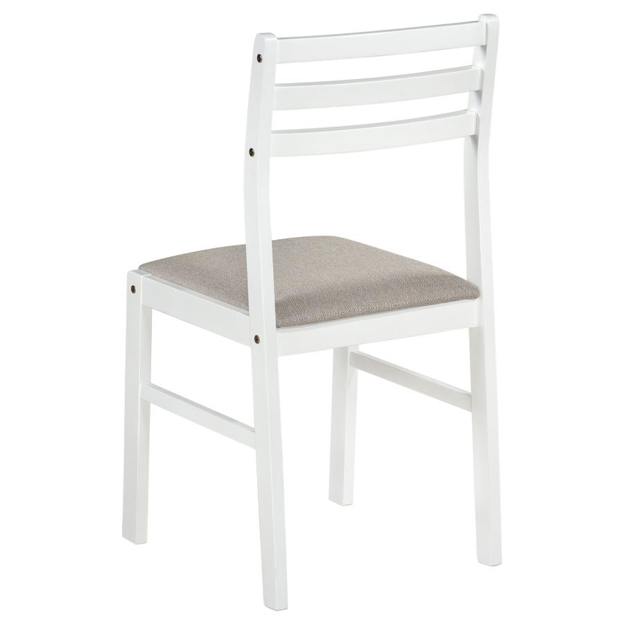 Bucknell 3-piece Round Drop Leaf Dining Table Set White