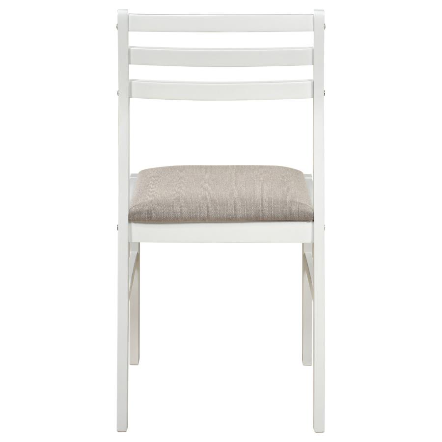 Bucknell 3-piece Round Drop Leaf Dining Table Set White