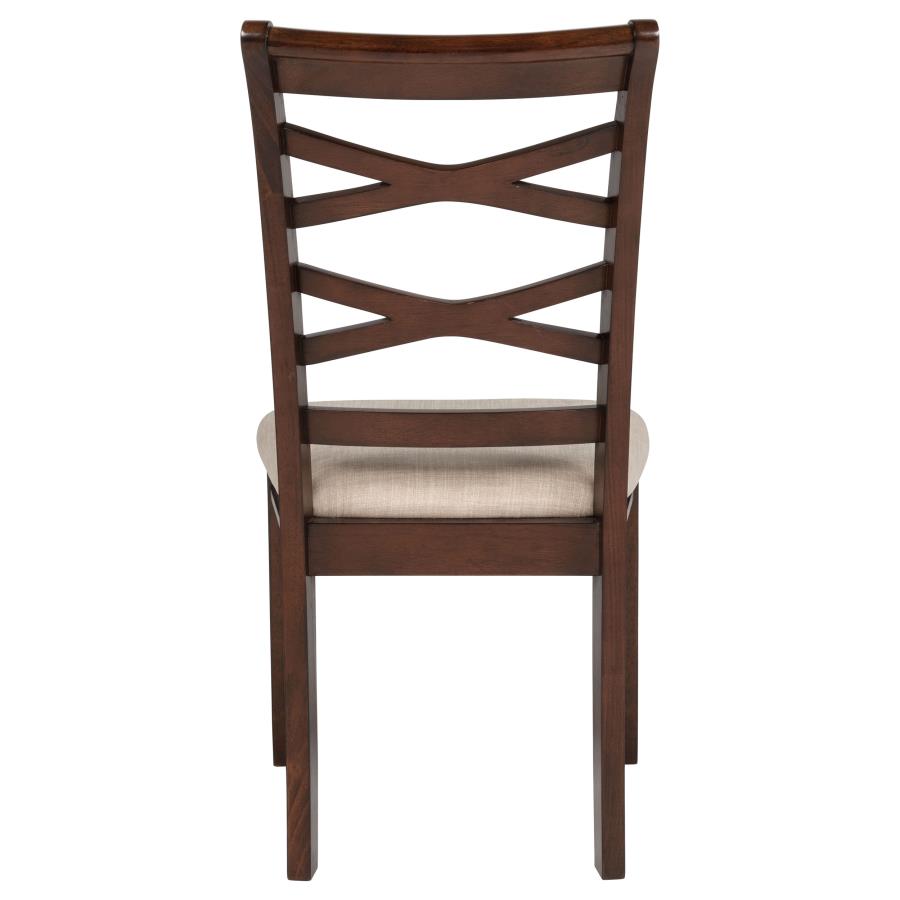 Barton 5-piece Round Wood Dining Table Set Dark Brown