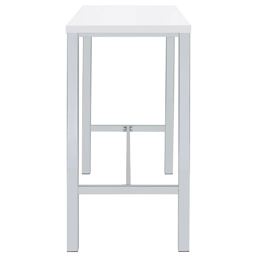 Natividad 5-piece Pub Height Bar Table Set White High Gloss