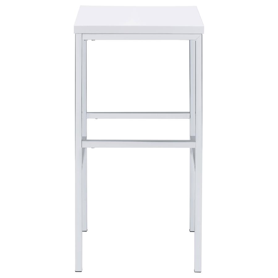 Natividad 5-piece Pub Height Bar Table Set White High Gloss