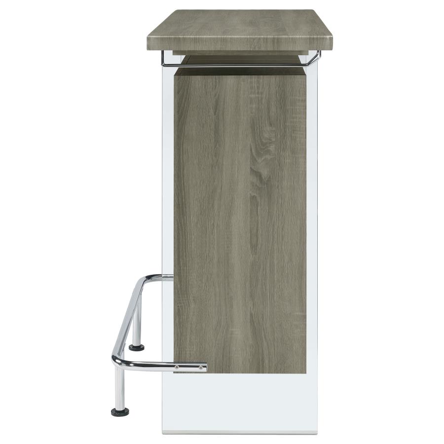 Acosta Freestanding Home Bar Wine Cabinet Weathered Grey