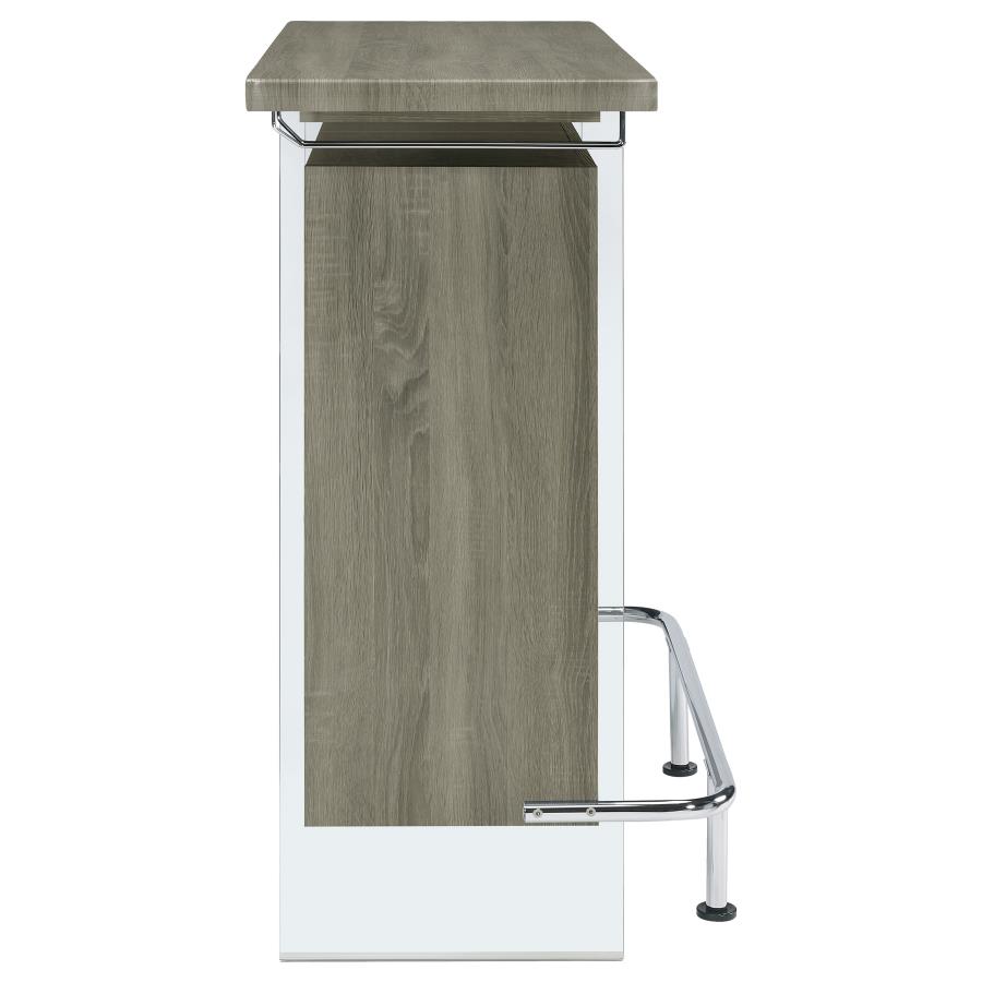 Acosta Freestanding Home Bar Wine Cabinet Weathered Grey