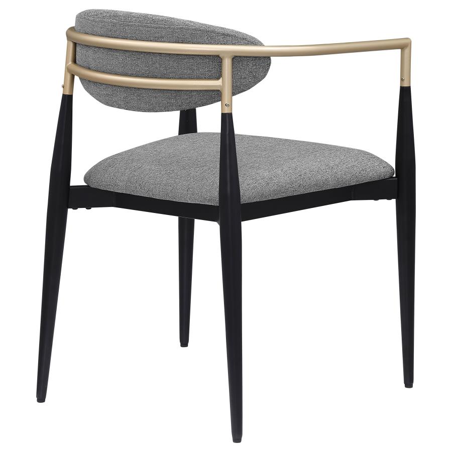 Bradbury Fabric Upholstered Dining Arm Chair Grey (Set of 2)
