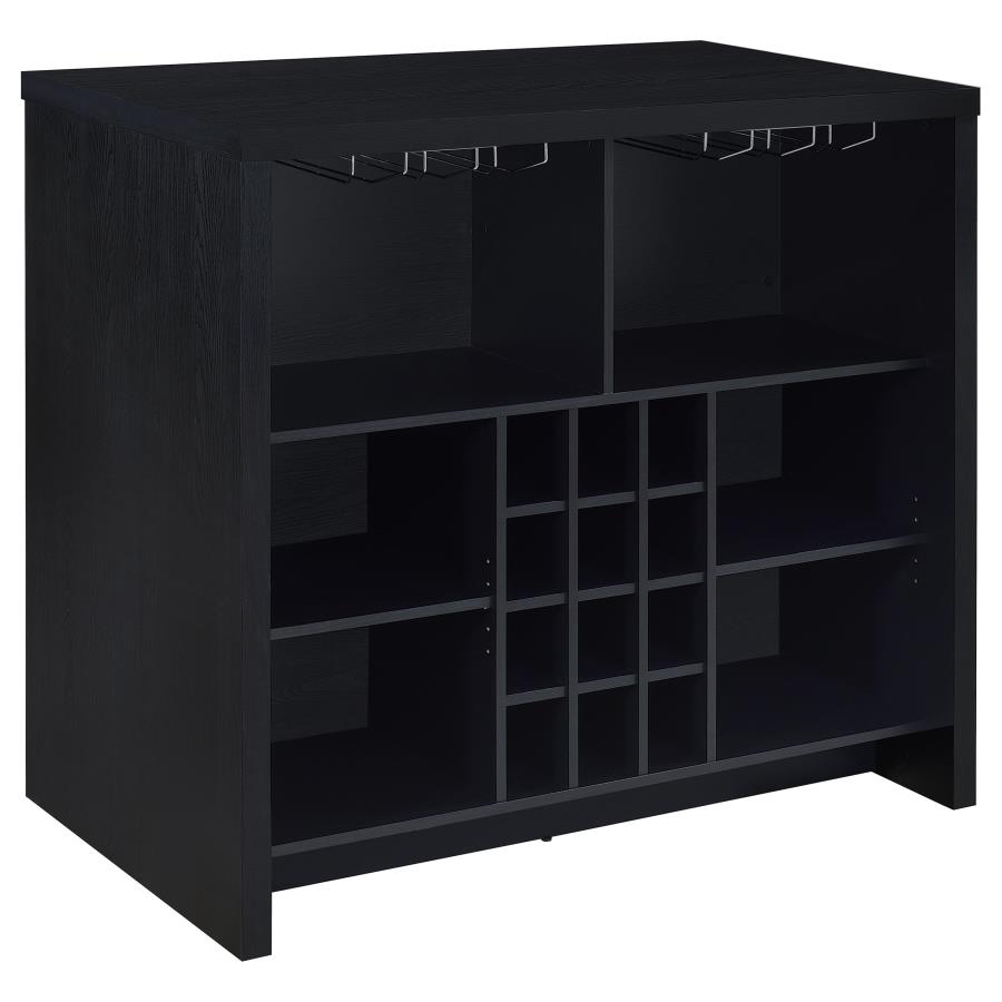 (image for) Topanga Engineered Wood Freestanding Home Bar Black