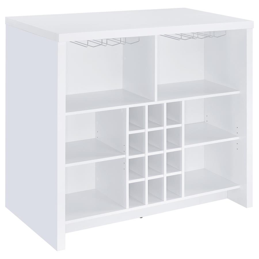 (image for) Topanga Engineered Wood Freestanding Home Bar White