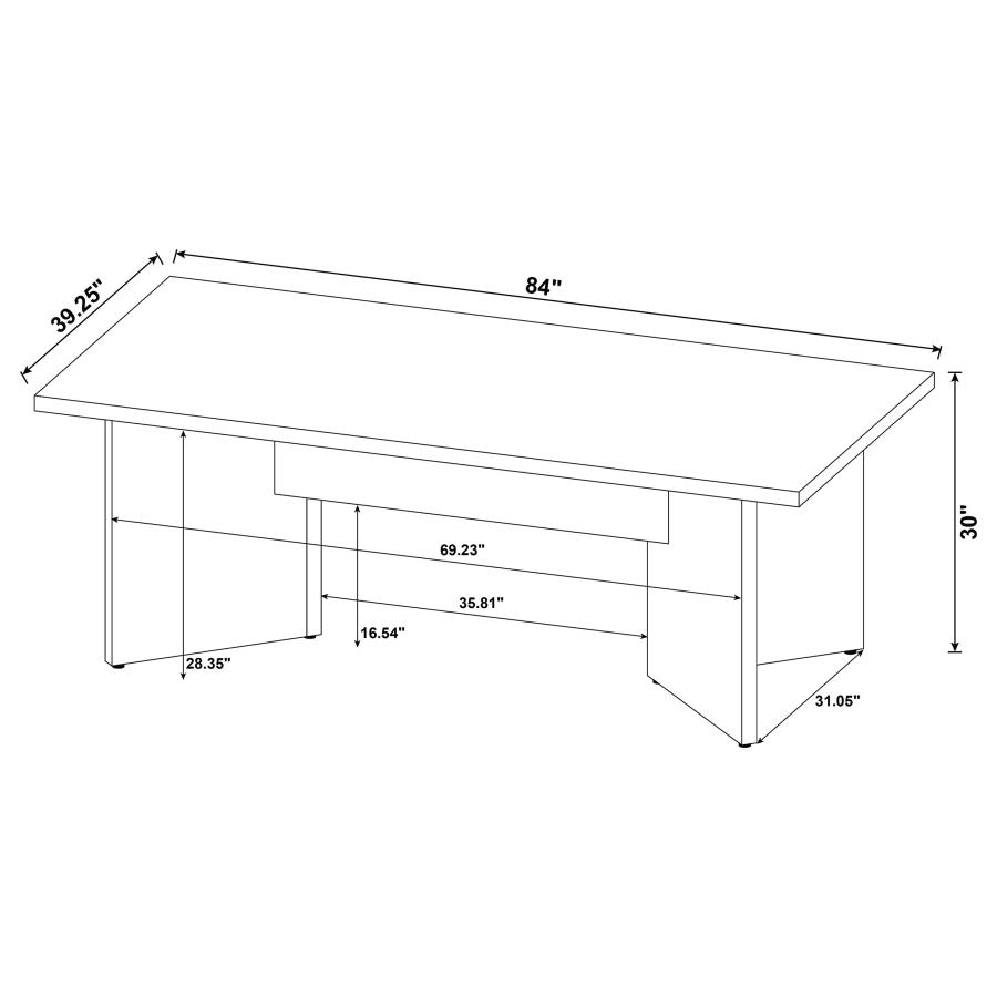 Jamestown 84-inch Composite Wood Dining Table Mango