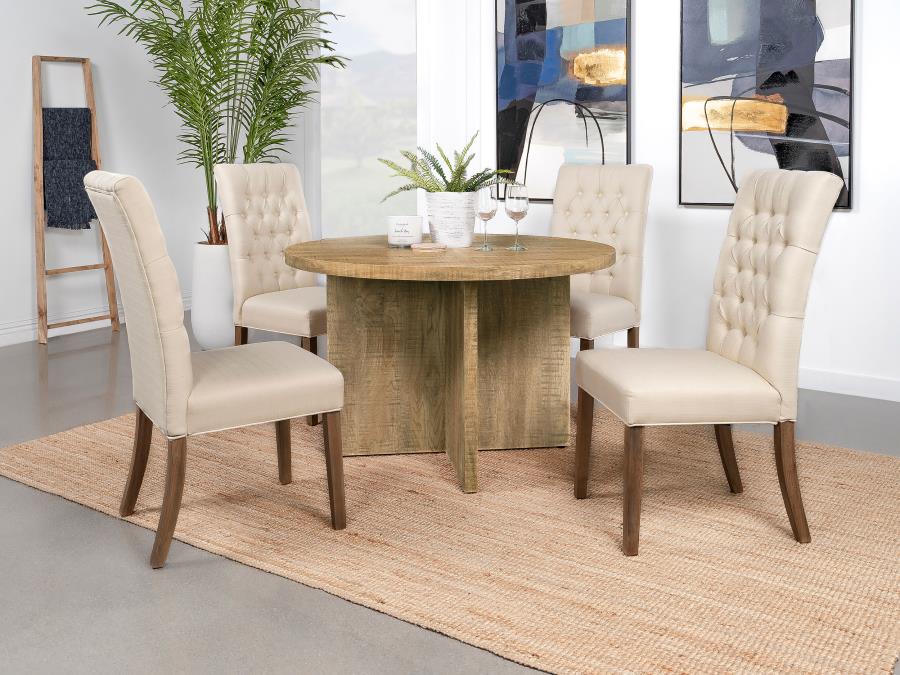 Modal Additional Images for Jamestown Round 47-inch Composite Wood Dining Table Mango
