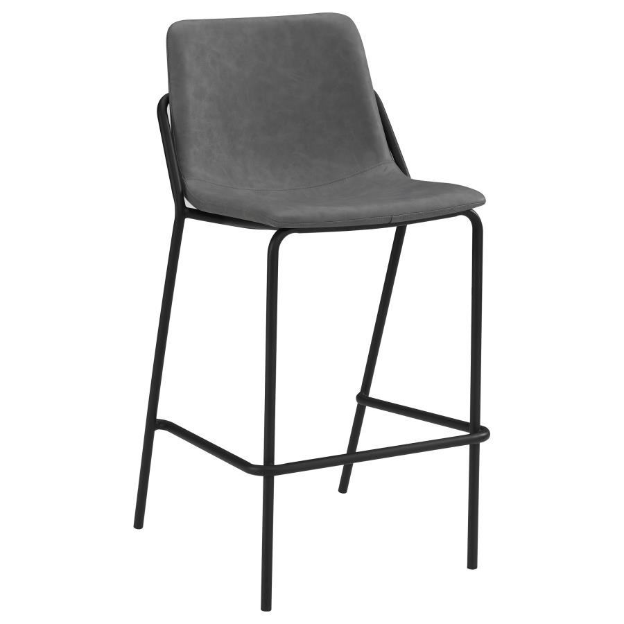 Earnest Upholstered Bar Chair Grey (Set of 2)