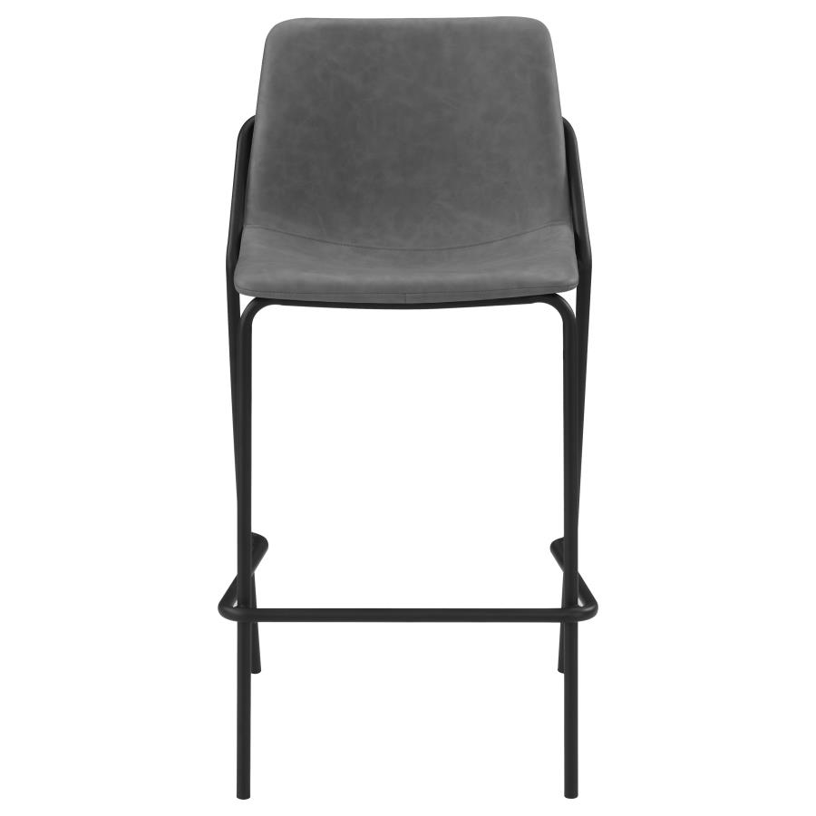 Earnest Upholstered Bar Chair Grey (Set of 2)