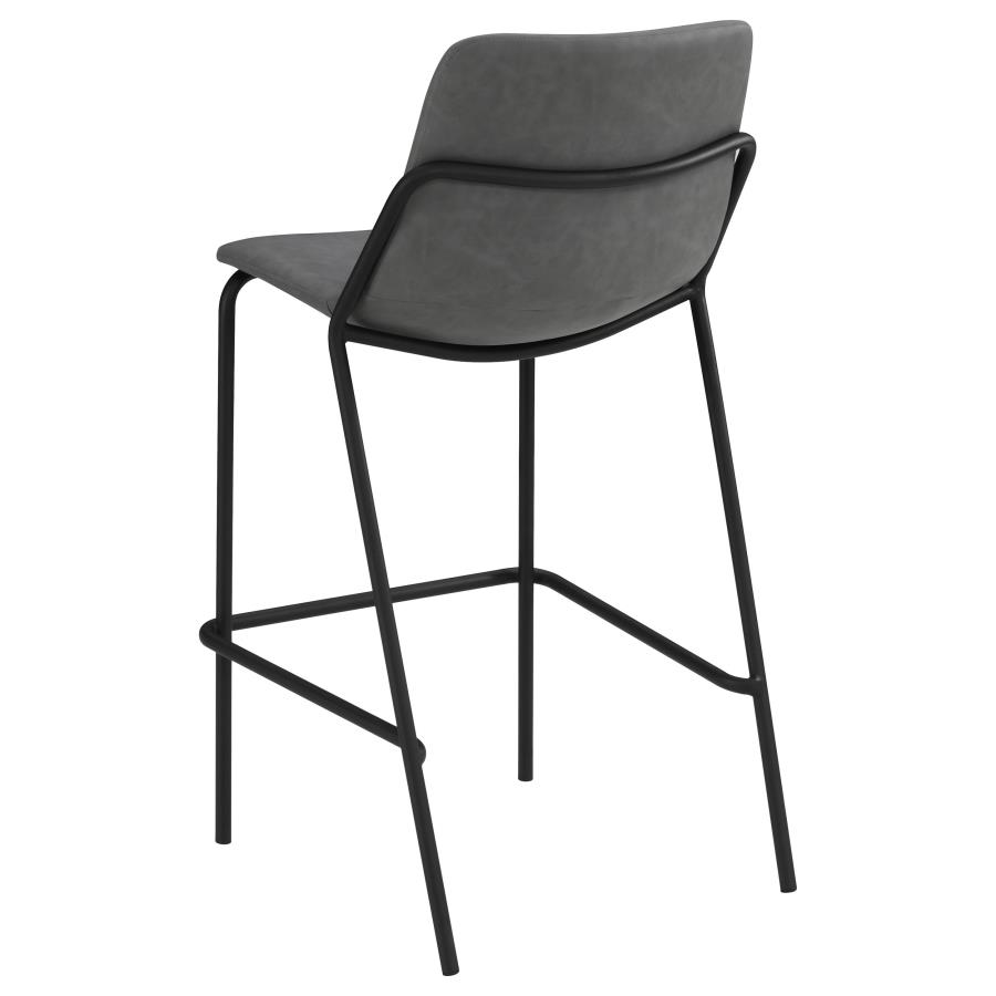 Earnest Upholstered Bar Chair Grey (Set of 2)
