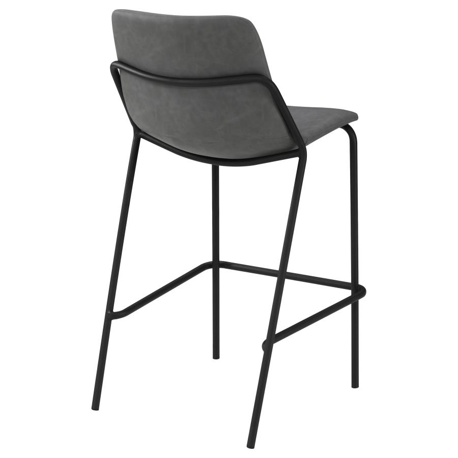 Earnest Upholstered Bar Chair Grey (Set of 2)