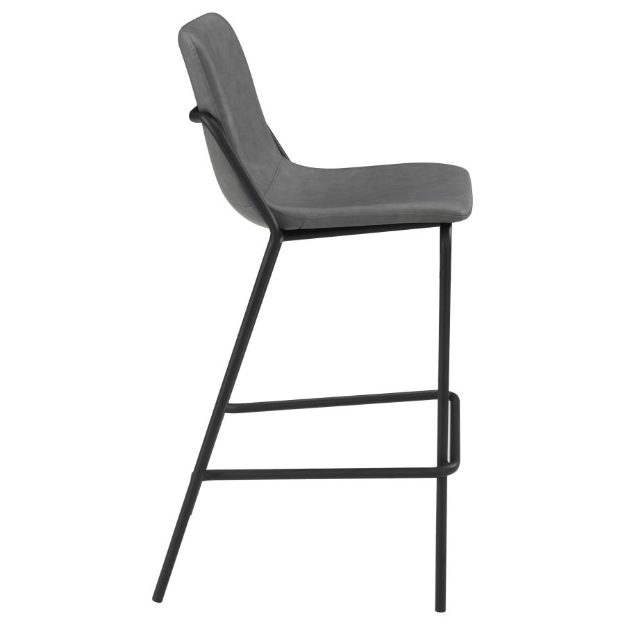 Earnest Upholstered Bar Chair Grey (Set of 2)