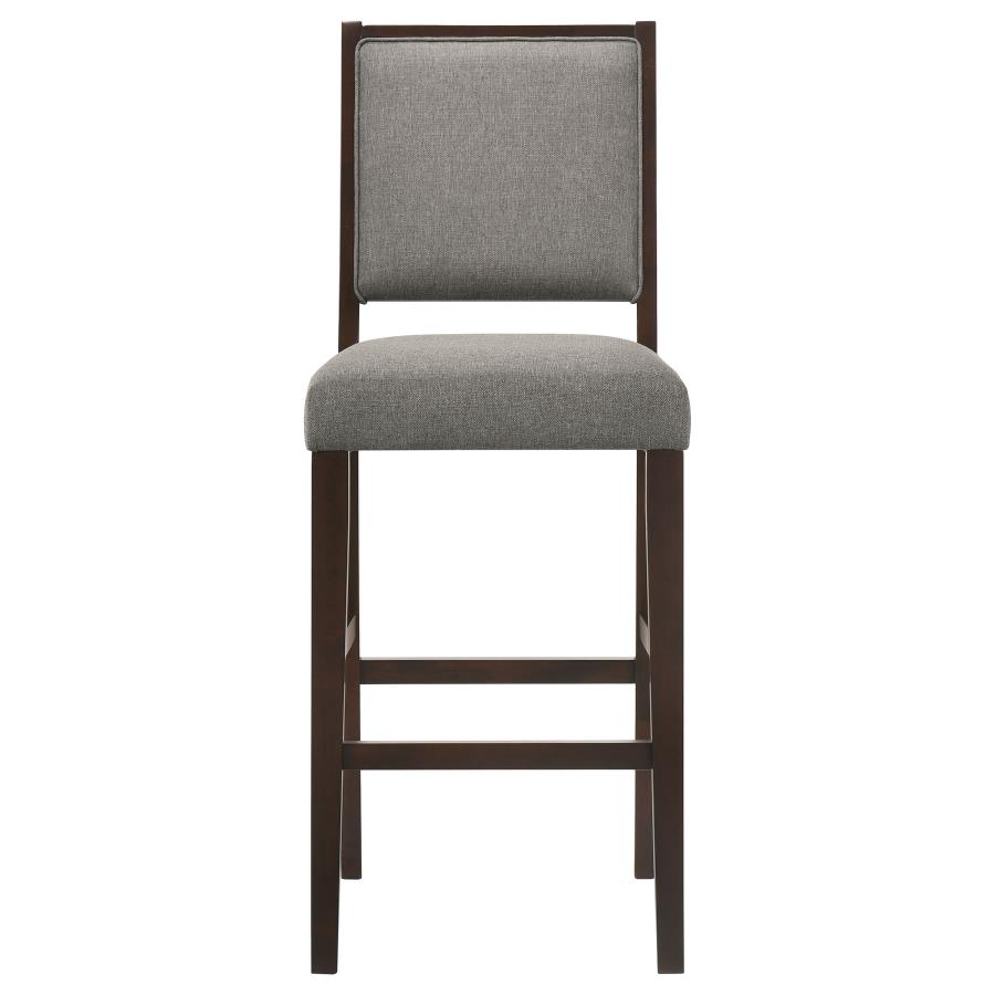 Bedford Fabric Upholstered Bar Chair Grey (Set of 2)