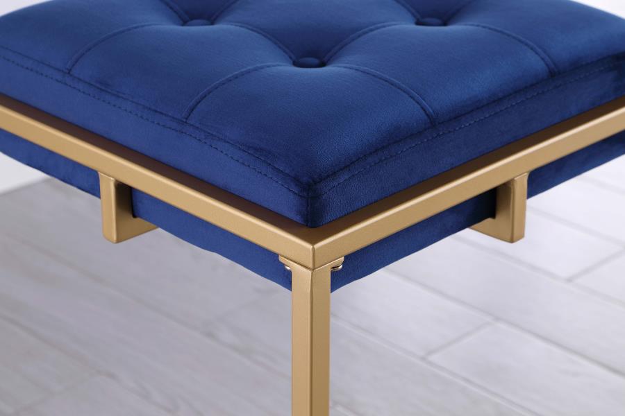 Nadia Upholstered Backless Bar Stool Blue (Set of 2)