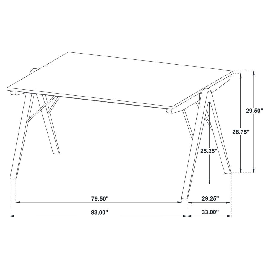 Randolph 5-piece Rectangular Dining Table Sheesham and Brown