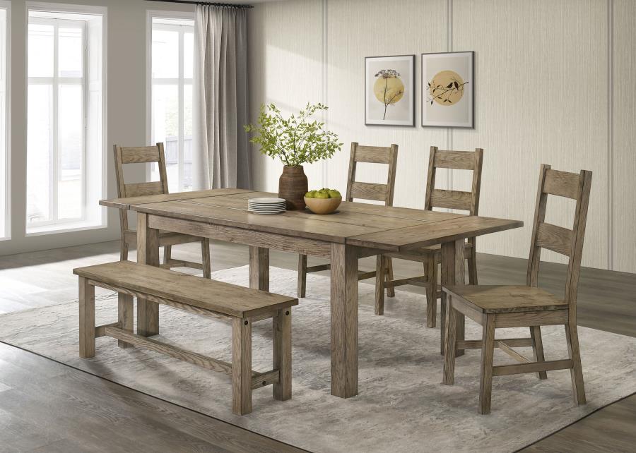 Modal Additional Images for Cardova 51-inch Solid Wood Dining Bench Vineyard Oak