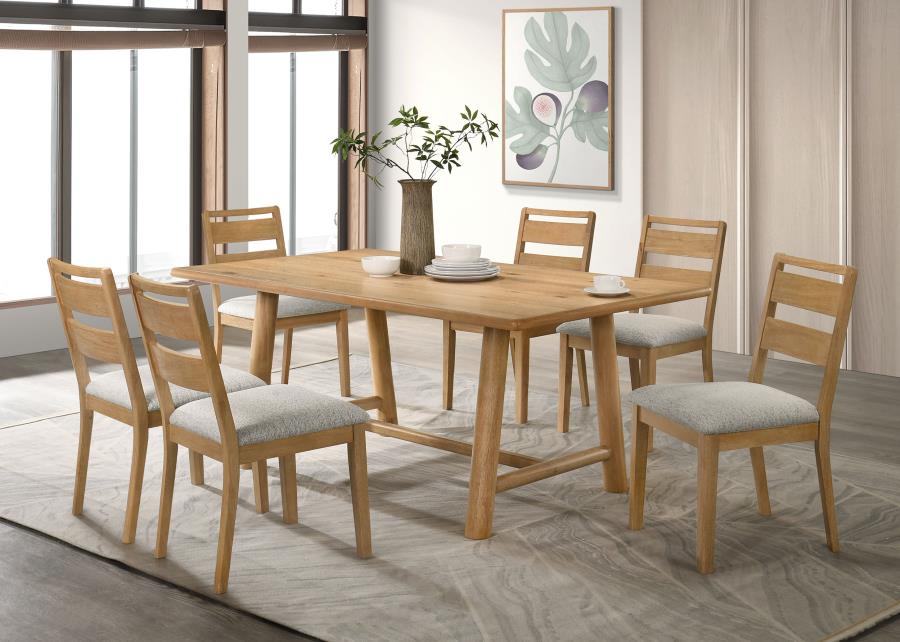 Modal Additional Images for Duncan 71-inch Rectangular Wood Dining Room Table Washed Oak