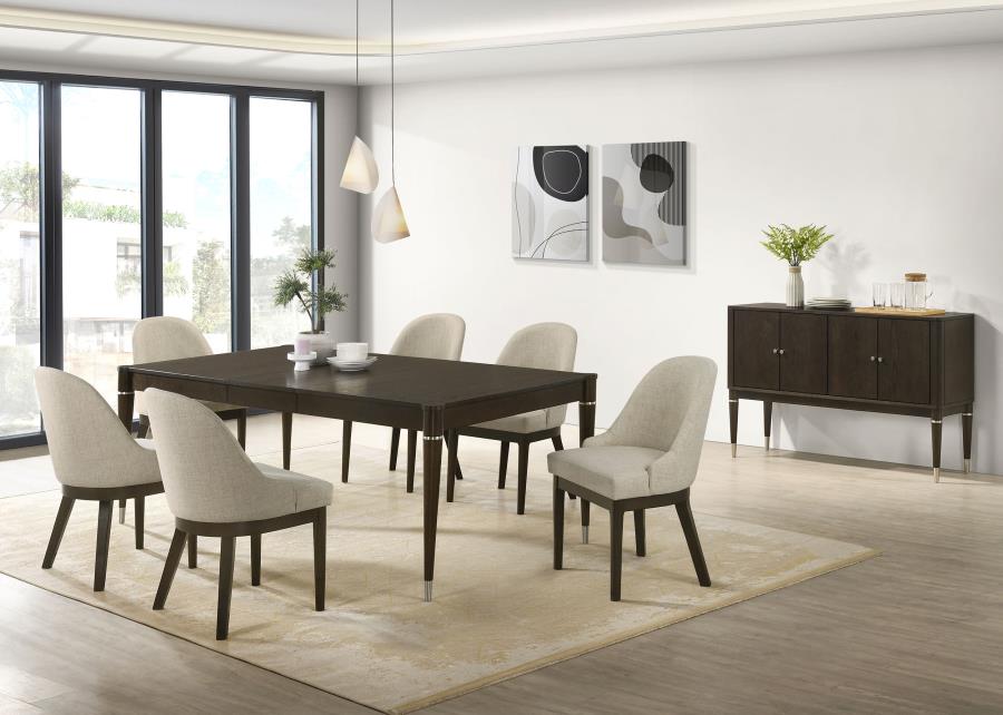 Modal Additional Images for Reseda Upholstered Dining Side Chair Beige (Set of 2)