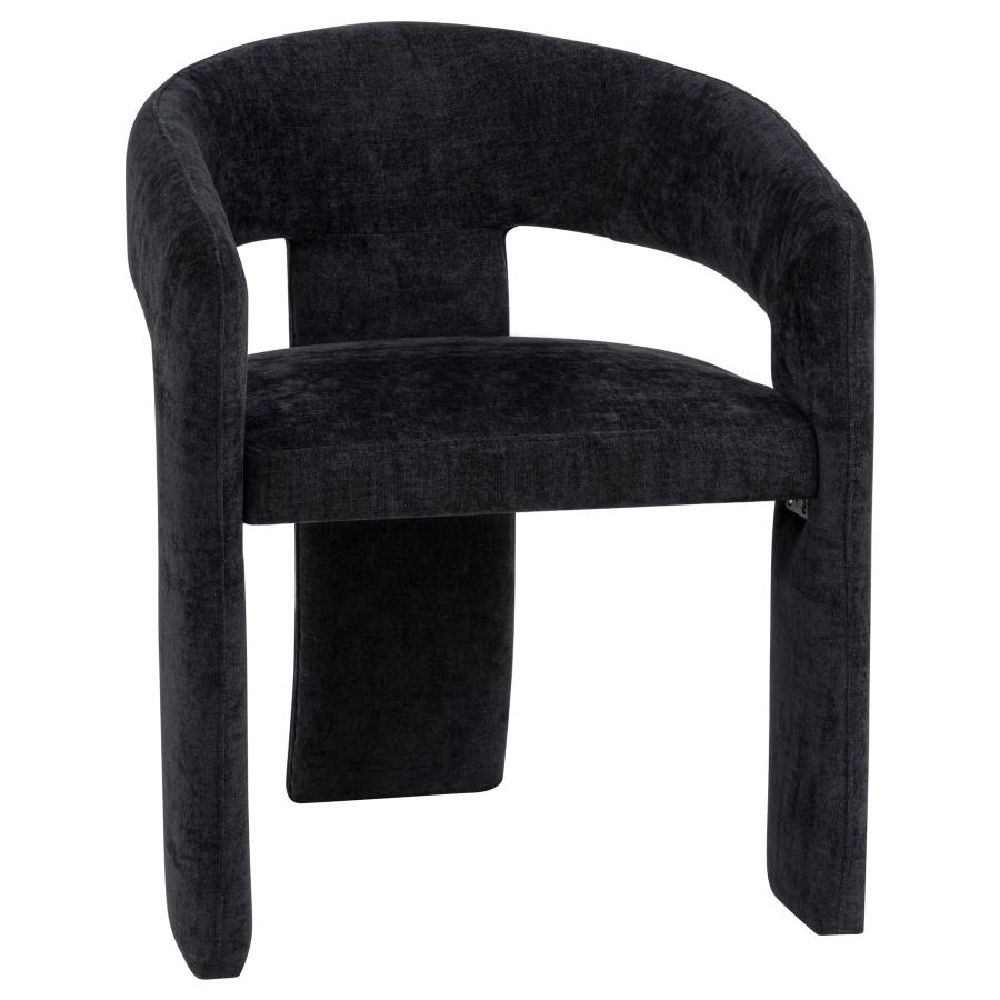 Carlow Upholstered Dining Arm Chair Black (Set of 2)