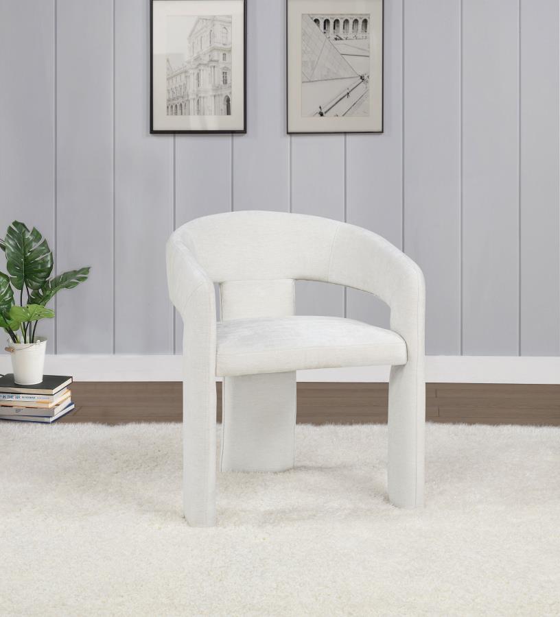Carlow Upholstered Dining Arm Chair White (Set of 2)