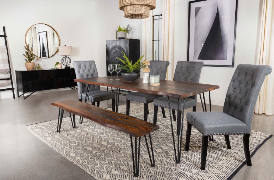 Modal Additional Images for Neve 80-inch Live Edge Dining Table Grey Sheesham