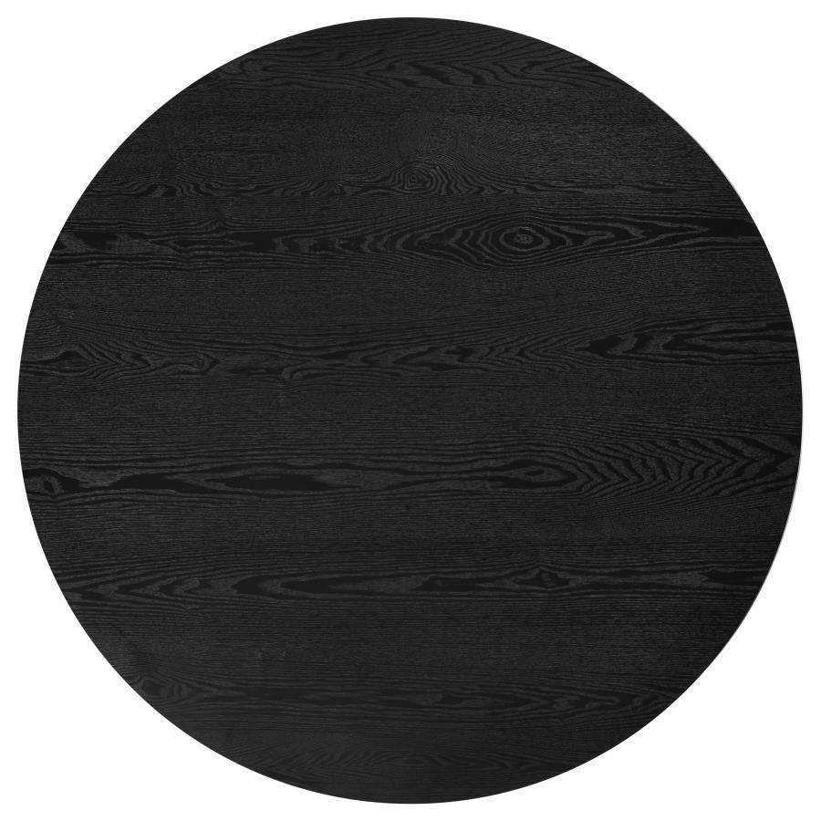 Hamlyn 5-piece Round Wood Dining Set Black