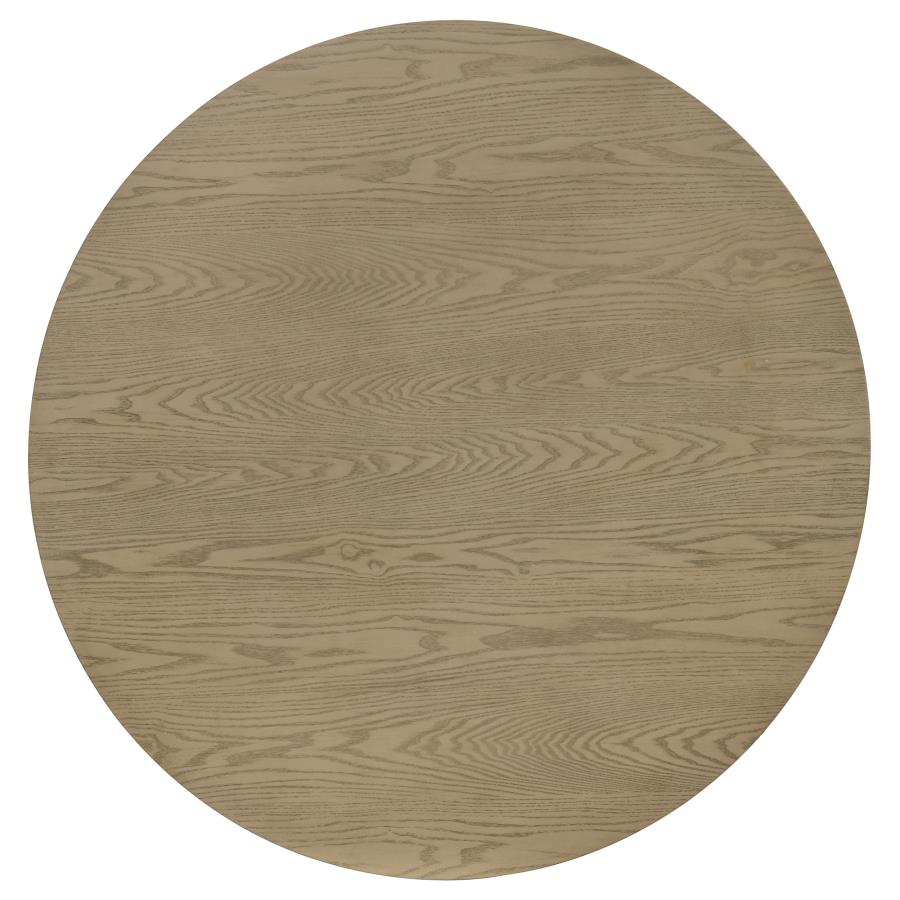 Hamlyn 5-piece Round Wood Dining Set Grey and Natural Oak