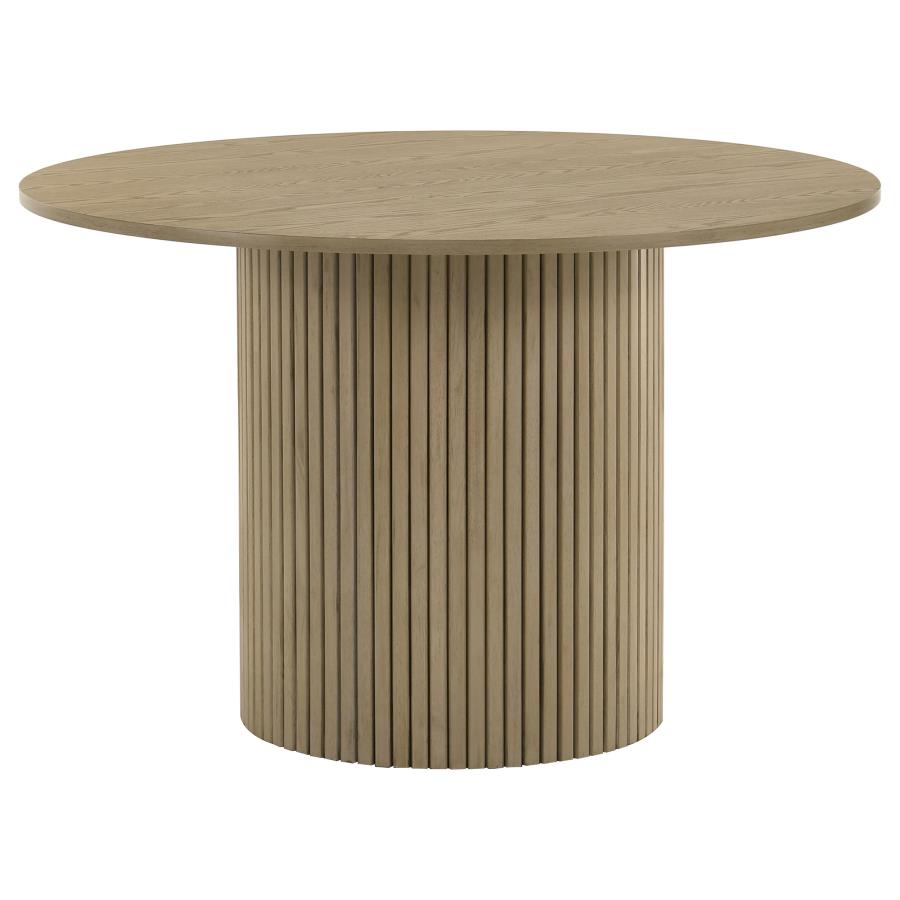 (image for) Hamlyn 43-inch Round Wood Dining Room Table Natural Oak