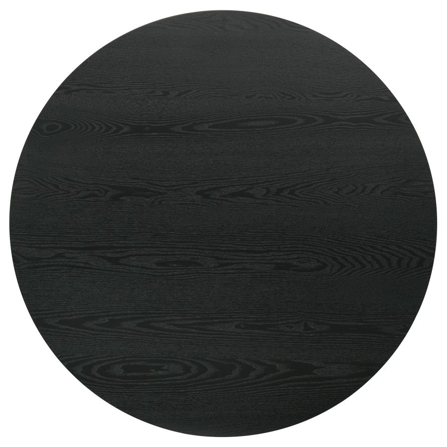 Hamlyn 43-inch Round Wood Counter Height Dining Table Black