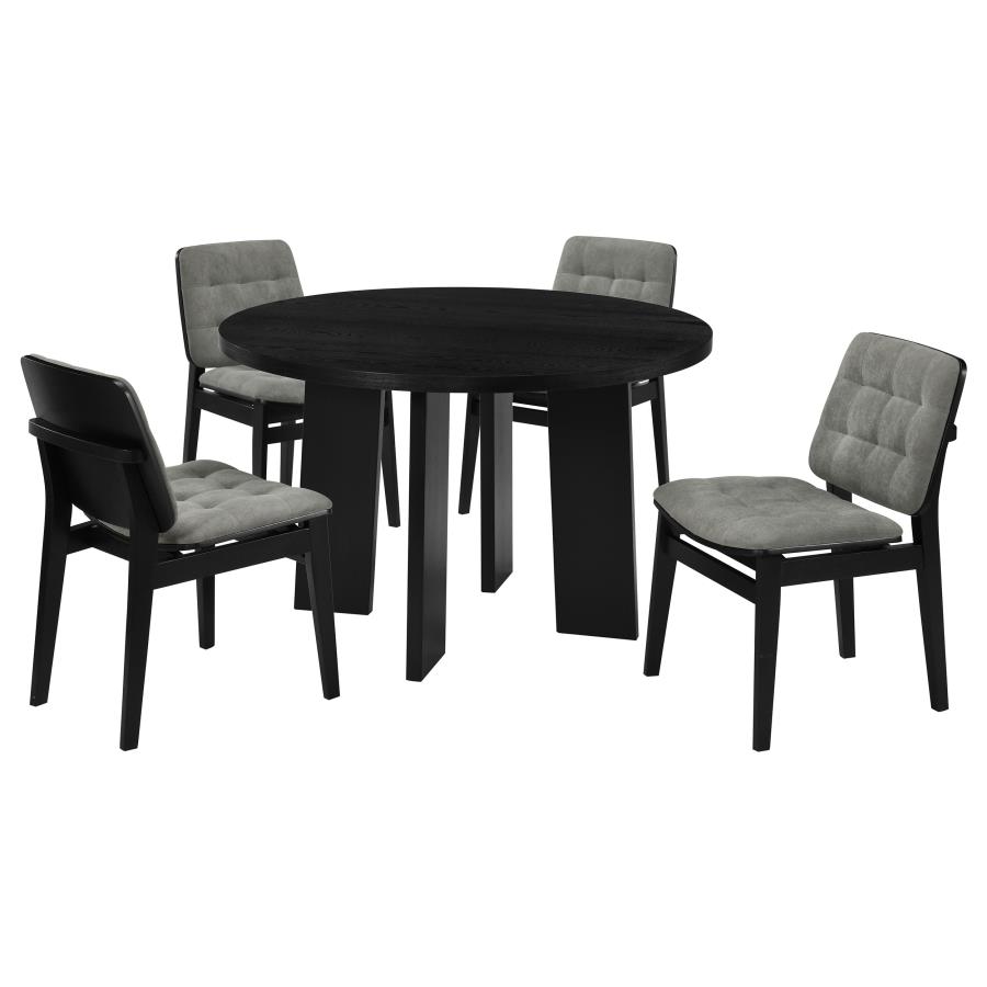 (image for) Strouse 5-piece Dining Set Grey and Black