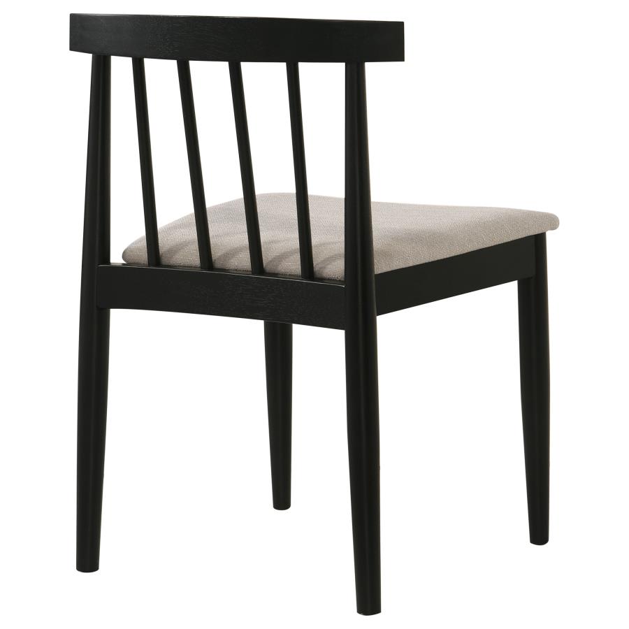 Cullen Dining Side Chair Upholstered Seat Black (Set of 2)
