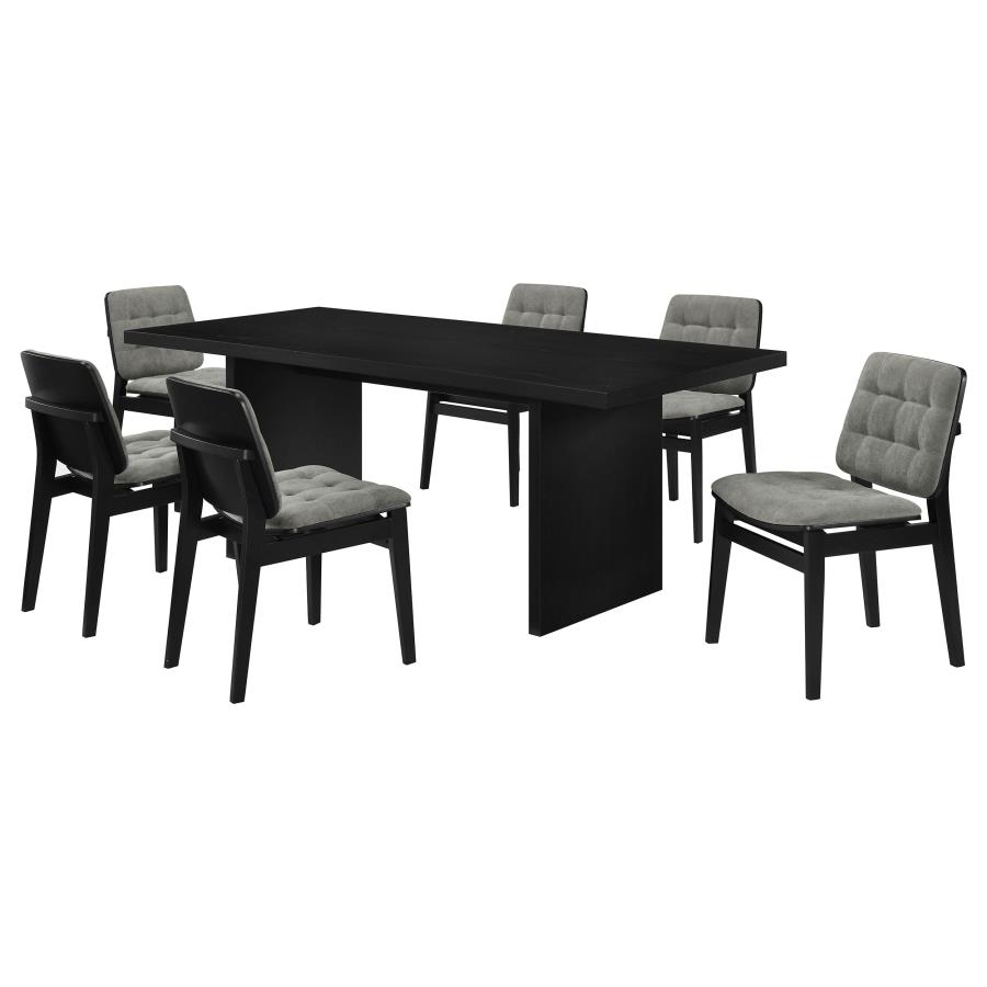 (image for) Decker 7-piece 82-inch Rectangular Dining Set Grey and Black