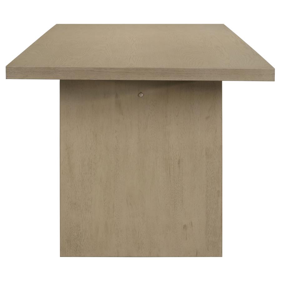 Decker 7-piece 82-inch Rectangular Dining Set Cream and Natural Oak