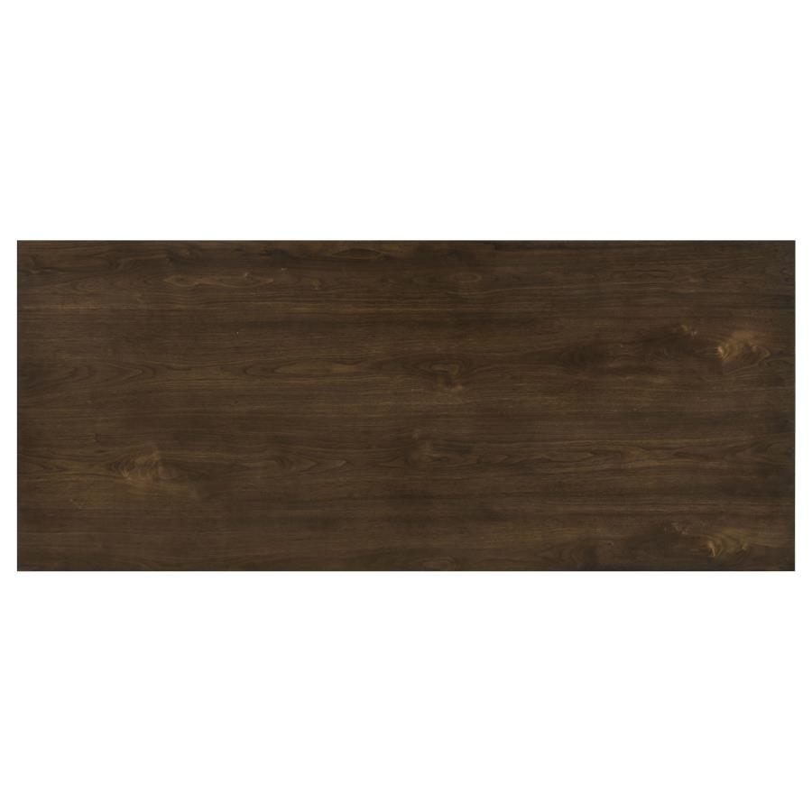 Decker 7-piece 82-inch Rectangular Dining Set Wheat and Walnut