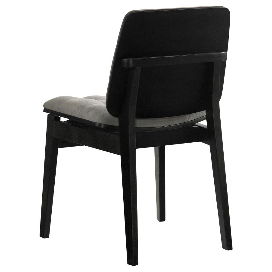 Redbridge Velvet Upholstered Side Chair Grey and Black (Set of 2)